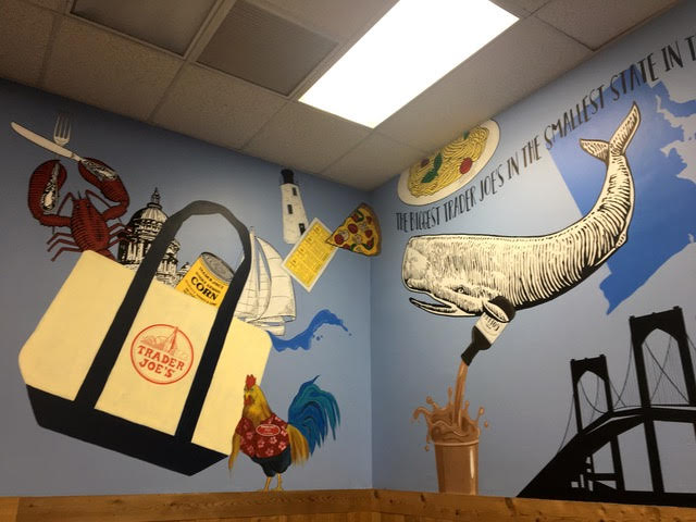 エコバッグが描かれた壁紙