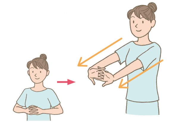 睡眠ストレッチ腕のばし