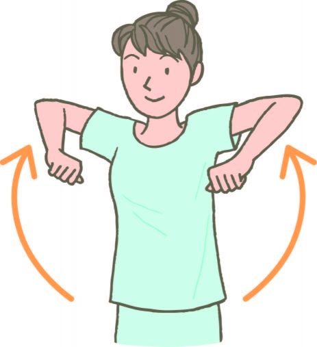 睡眠ストレッチ腕まわし