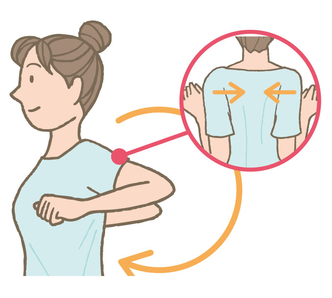 睡眠ストレッチ肩甲骨