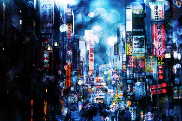 賑やかな夜の街