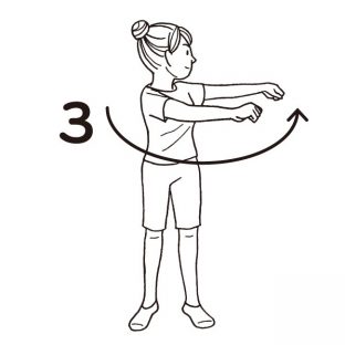 ほかほかストレッチ「ヘリコプターストレッチ」3