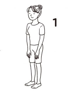 ほかほかストレッチ「おじぎストレッチ」1