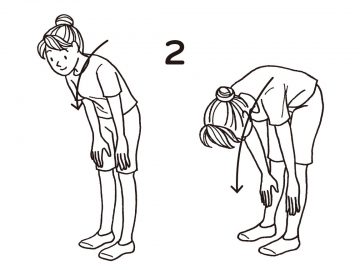 ほかほかストレッチ「おじぎストレッチ」2