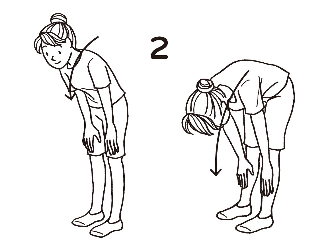 ほかほかストレッチ「おじぎストレッチ」2
