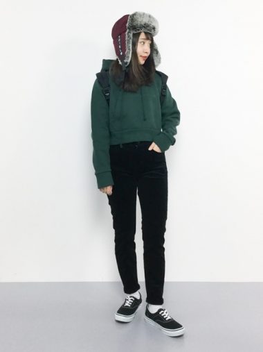 耳あてつき帽子