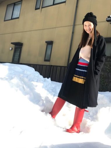 耳あてつき帽子