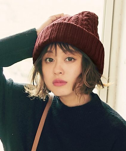 耳あてつき帽子