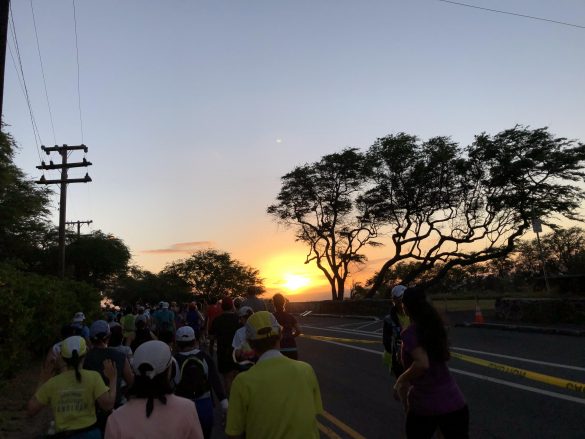 ダイヤモンドヘッドから見えた日の出①