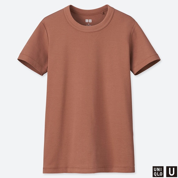 クルーネックT（半袖）BROWN／ユニクロ公式サイトより