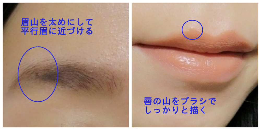 綾瀬はるか眉、リップ図