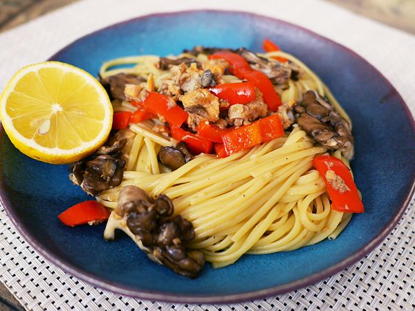 さけ中骨ペペロンチーノ