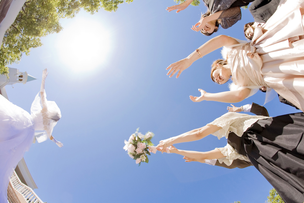 ブーケトスシーン