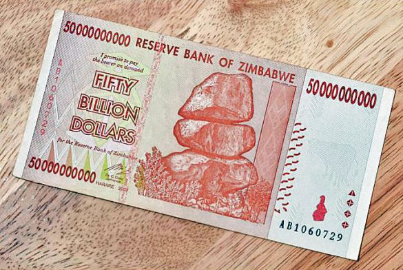 能町さんが持つ500億ジンバブエドル札