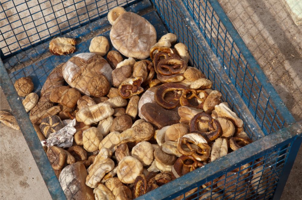 廃棄されたパン