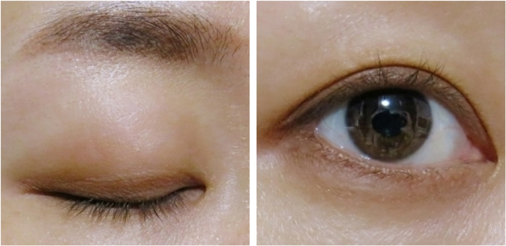 キャンメイク「パーフェクトマルチアイズ」05 アーモンドモカ／アイラインなし