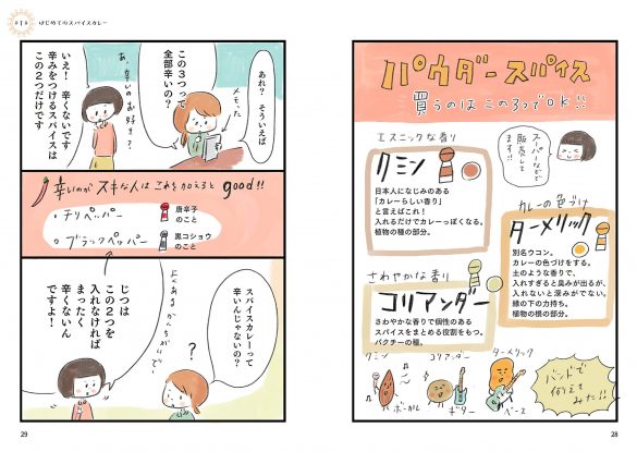(※画像 こいしゆうか , 印度カリー子「私でもスパイスカレー作れました! 」サンクチュアリ出版 販売ページより)