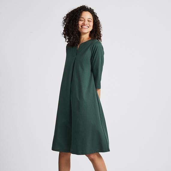 ユニクロ　マーセライズキーネックワンピース