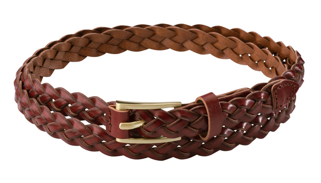 リサイクルレザーメッシュナローベルト