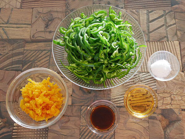 無限ピーマン　ピーマン　たくあん