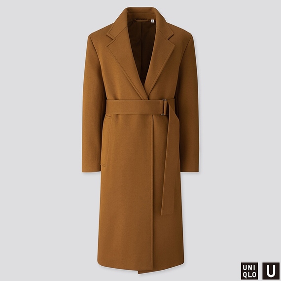 ユニクロU ジャージーベルテッドコート