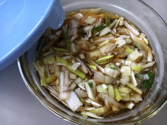 長ネギのゴマ油漬け