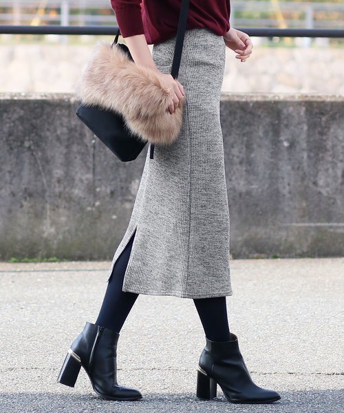 reca「リブニット ウエストゴムタイトスカート」