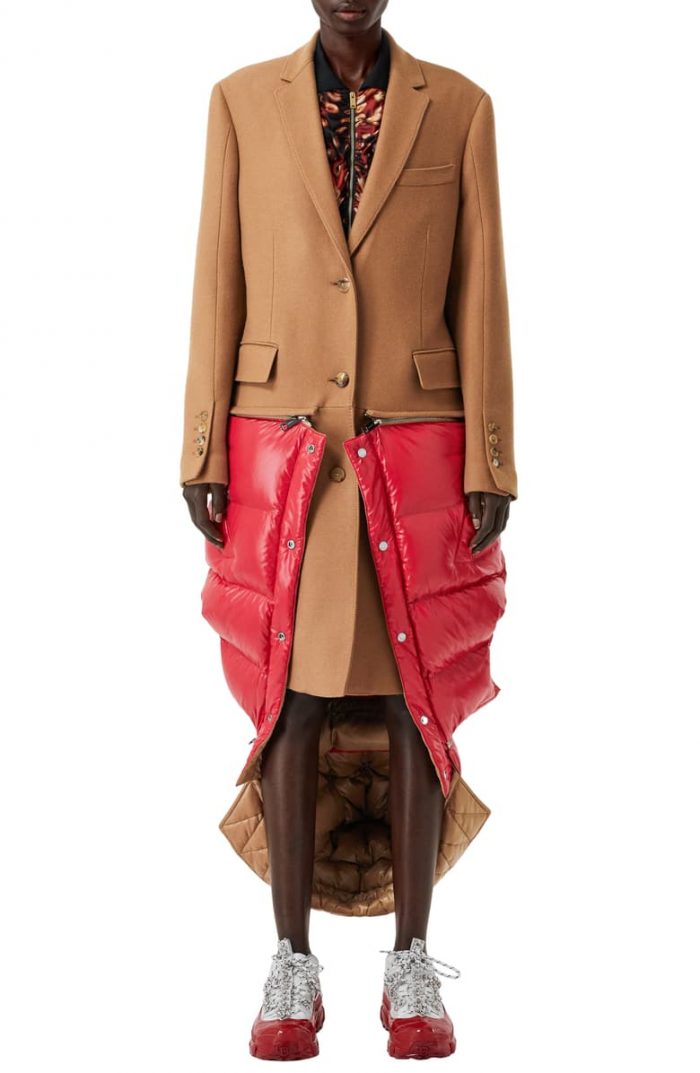 バーバリー「2-in-1 Camel Hair Coat with Reversible Puffer Vest」（画像：Nordstromオンラインストアより）