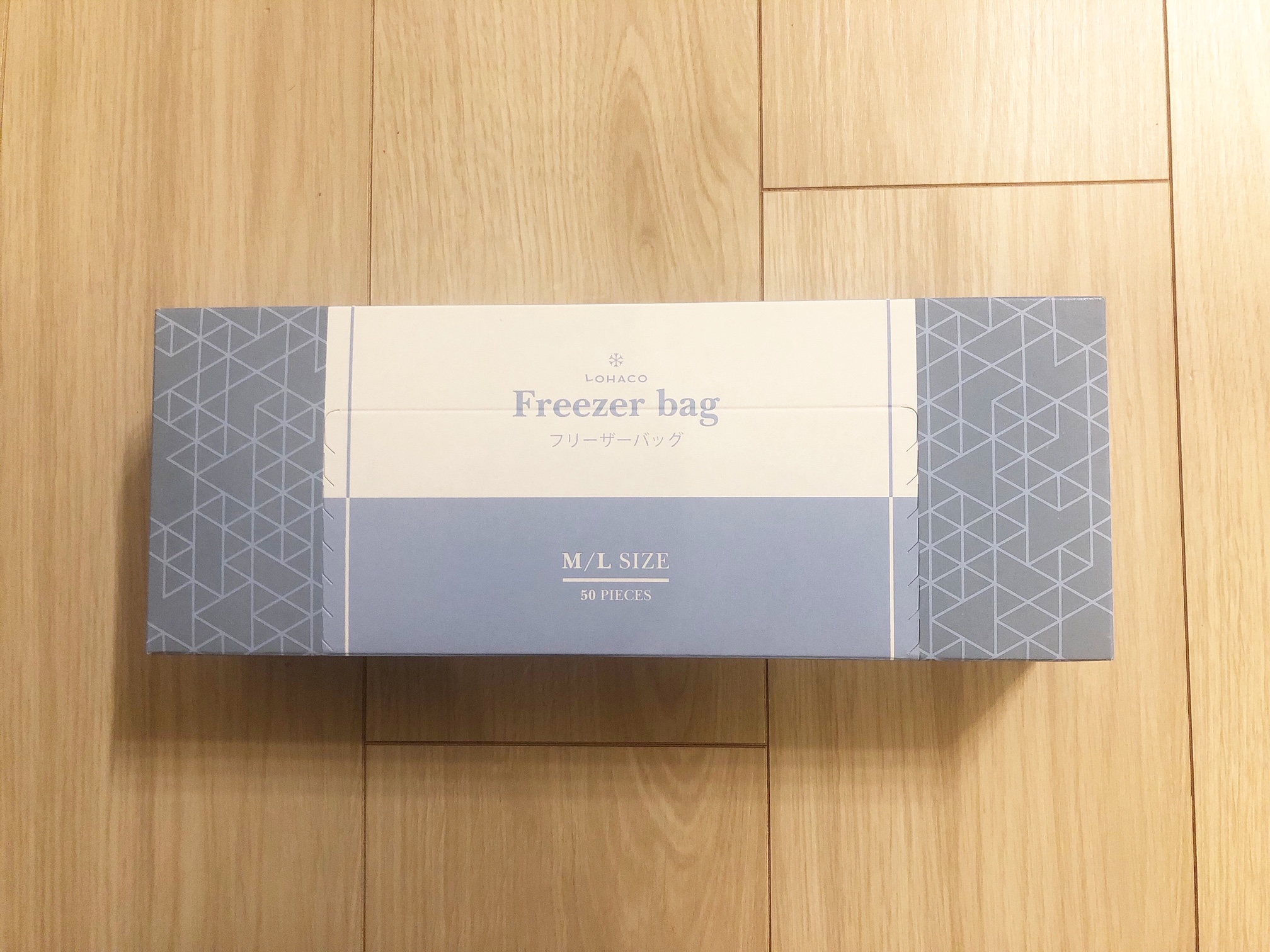 ロハコオリジナル「フリーザーバッグ M/Lアソート」L25枚、M25枚入り 628円
