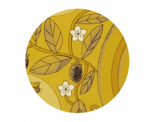 猫が大好きなマタタビがアラベスク模様に