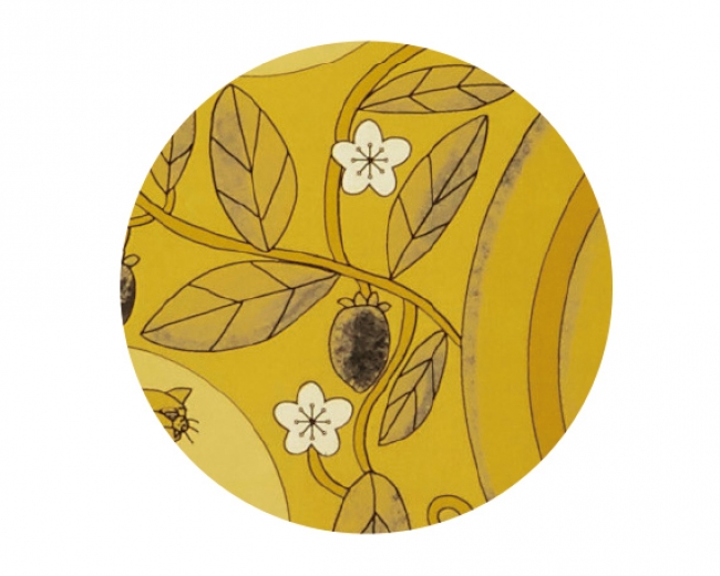 猫が大好きなマタタビがアラベスク模様に