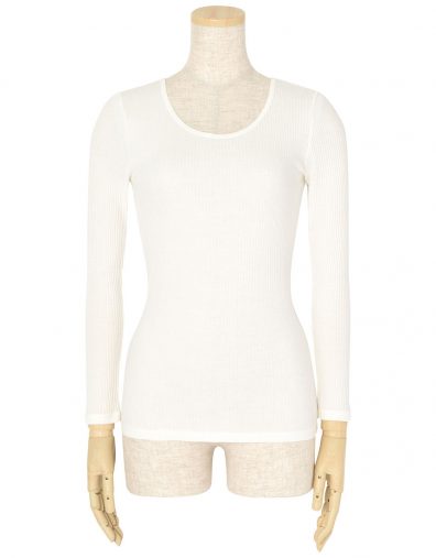 ウンナナクール「綿100% コットンリブ 長袖シャツ」¥1800