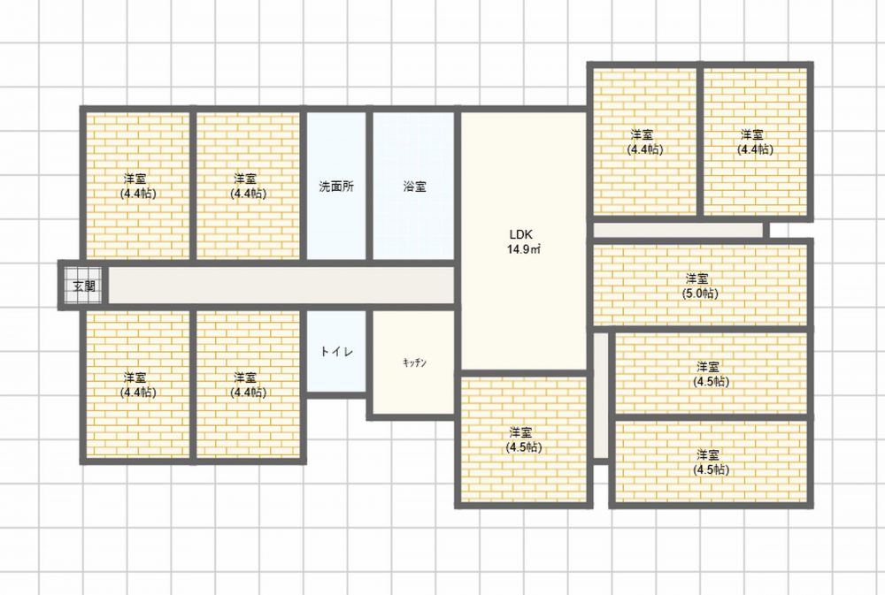 シェアハウス間取り