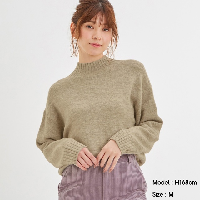 GUオーバーサイズハイネックニットチュニック