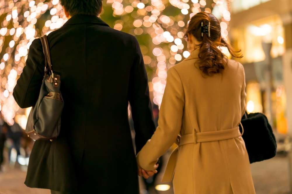 クリスマス　カップル　男女　恋人