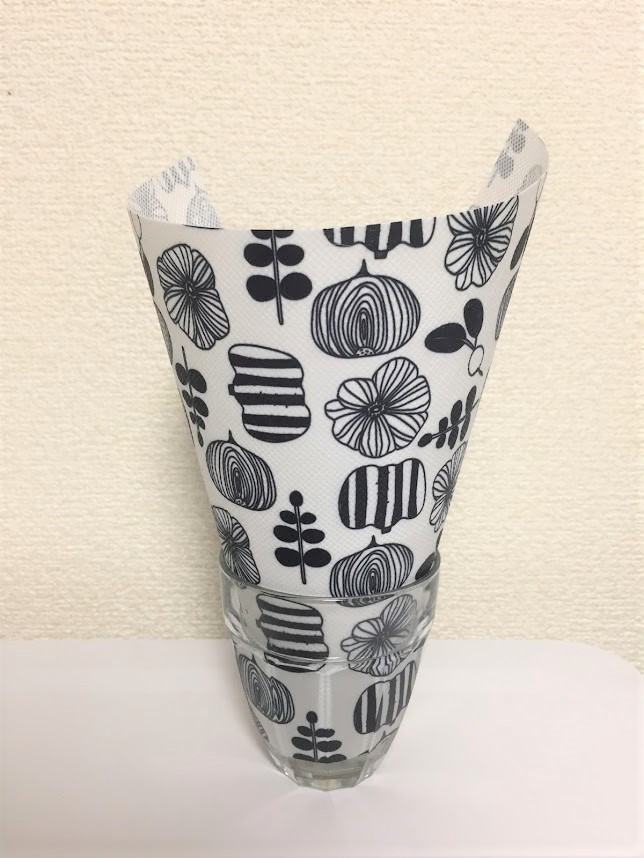 水を入れたグラスにセット