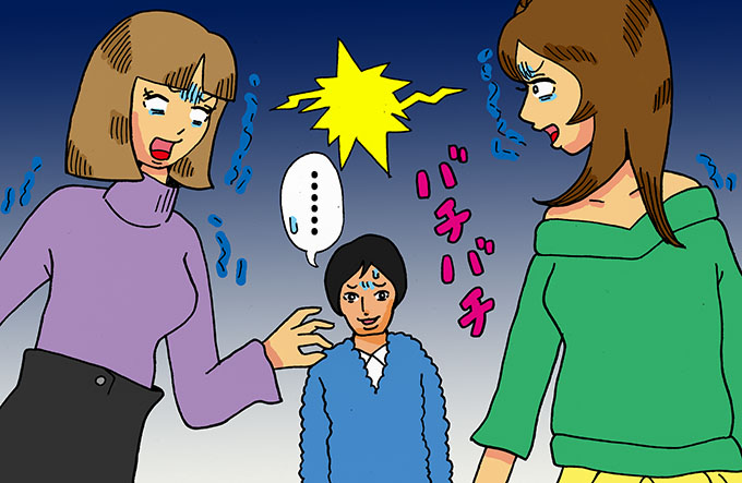 寒がり男子を取り合い