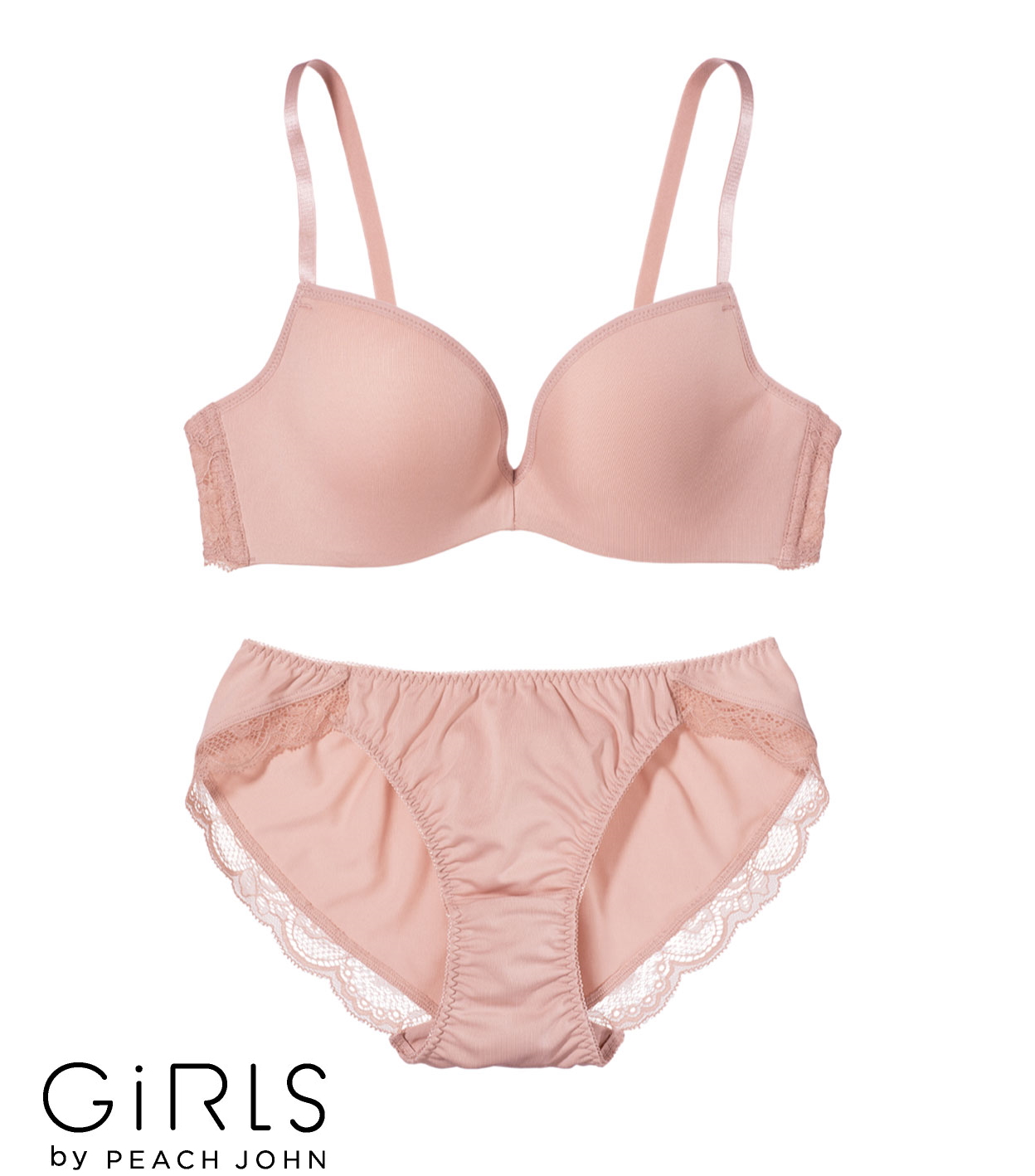 GiRLS by PEACH JOHN(ガールズバイピーチジョン) 「なちゅこれ シンプルTシャツブラセット」¥1,980