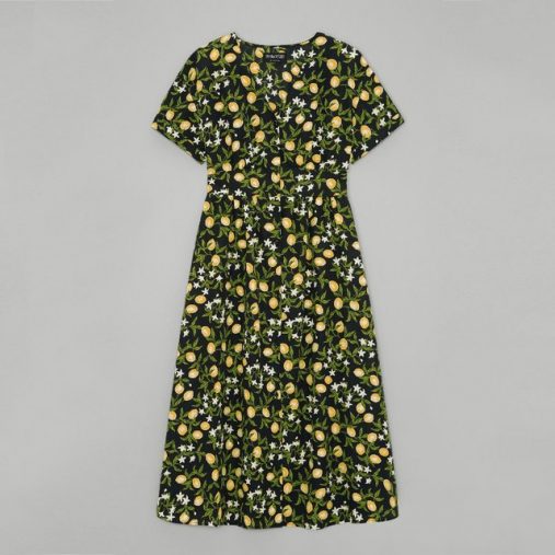 レモンプリントワンピース(半袖)MNM ¥2,990+税(画像:GUオンラインショップより)