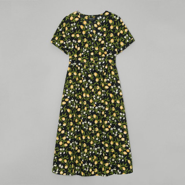 レモンプリントワンピース(半袖)MNM ¥2,990+税（画像：GUオンラインショップより）