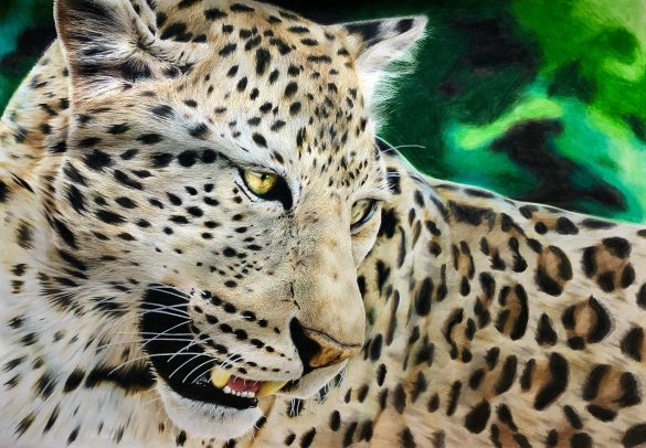 ②製作期間は1か月!A1サイズの「ヒョウ」