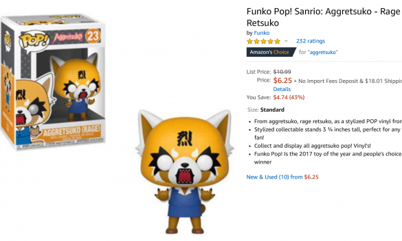 米国Amazonでの烈子グッズ販売ページ（画像：Amazon,comより）