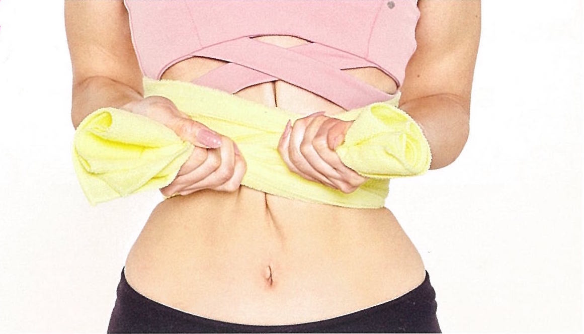 「タオル肋骨締め」でくびれゲット2