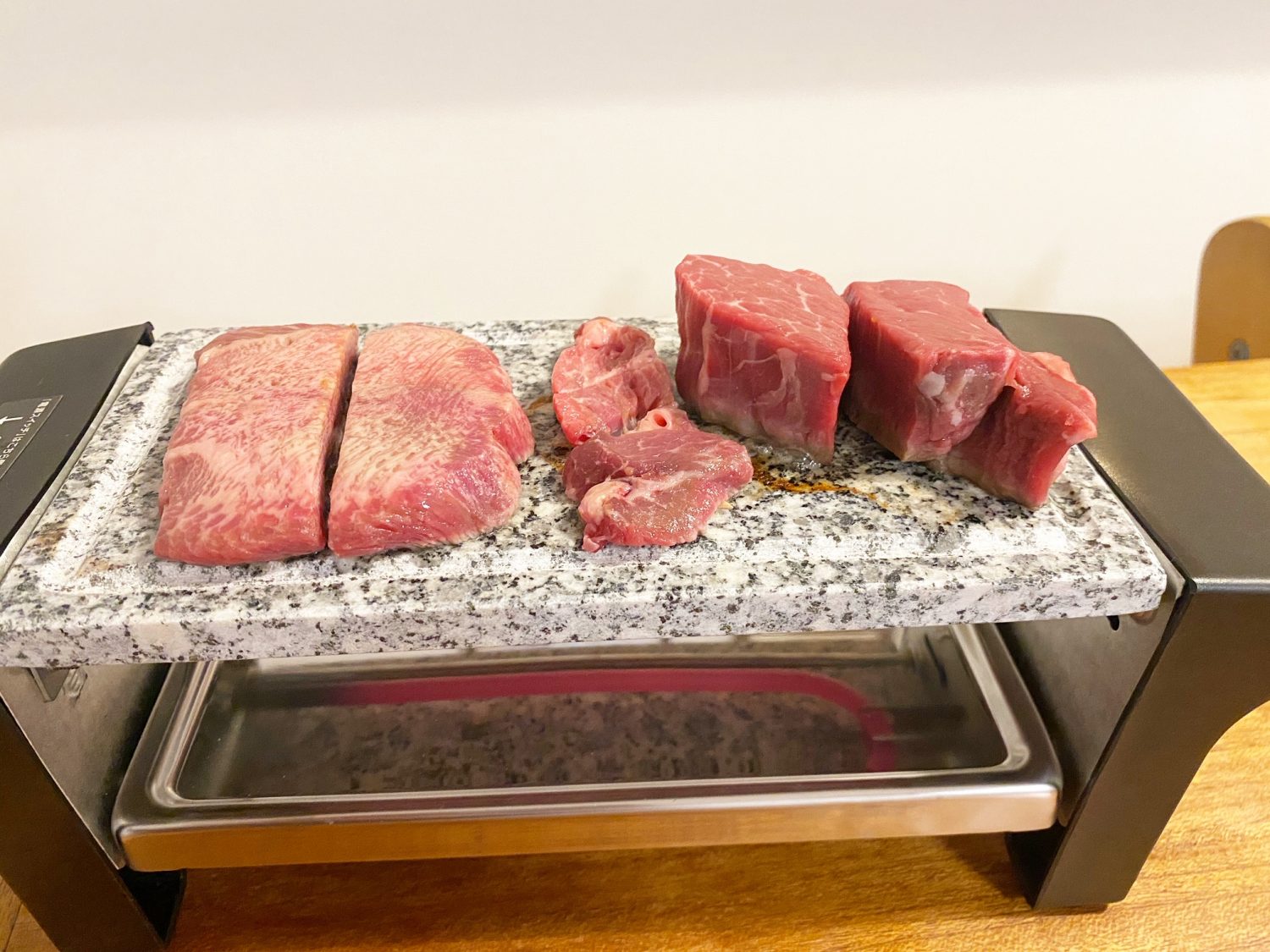 10分予熱してから肉を乗せる