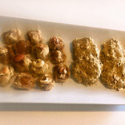 完成！右がオートミール入り