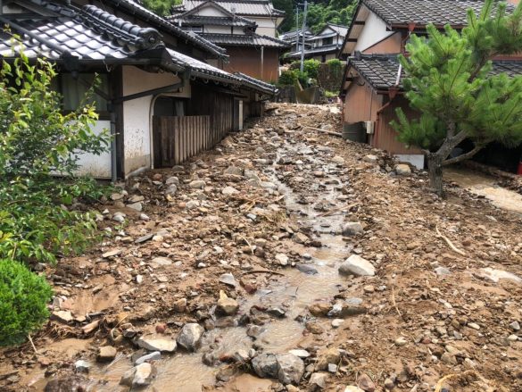 熊本県人吉・球磨エリアの様子（7月下旬に撮影。以下、同）