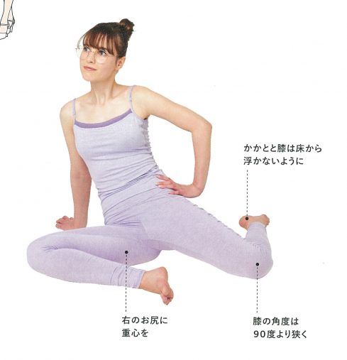 1　脚で卍のような形をつくるところからスタート