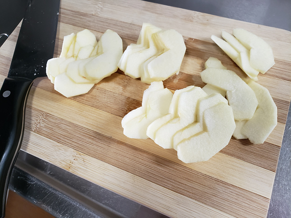 プリッツで作るアップルタルト