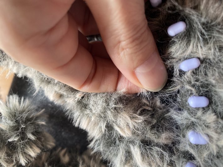 裏表を間違えるとモサモサして編み目が見えない