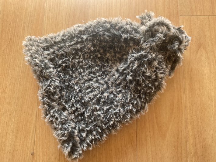 毛糸ひと玉分で帽子完成